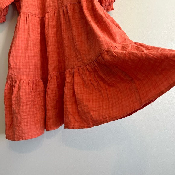 Steve Madden Ruffle Tiered Babydoll Mini Dress Size XL Ginger Beach Vacation - Picture 5 of 9